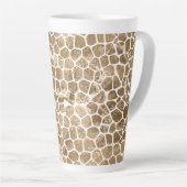 Tasse Latte Impression de girafe en or (Angle droit)