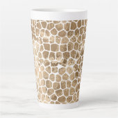 Tasse Latte Impression de girafe en or (Devant)