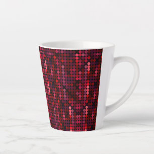 Tasse Latte Impression de la séquence rouge disco flashy