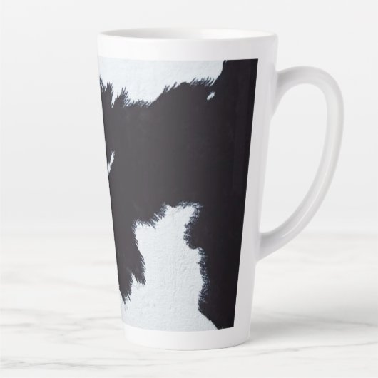 Tasse Latte Impression de la vache noire et blanche (Droite)