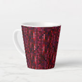 Tasse Latte Impression de séquence rouge disco flashy (Angle gauche)