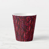 Tasse Latte Impression de séquence rouge disco flashy (Devant)