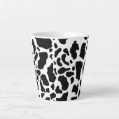 Tasse Latte Impression de vache noire et blanche (Devant)