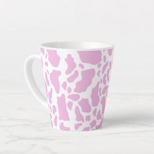 Tasse Latte Impression de vache rose