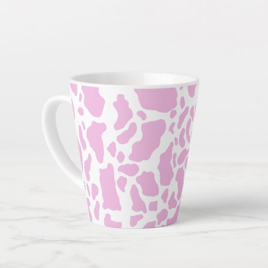 Tasse Latte Impression de vache rose (Angle gauche)