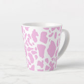 Tasse Latte Impression de vache rose (Angle droit)