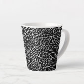 Tasse Latte Impression d'éléphant noir et blanc (Angle droit)