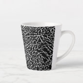 Tasse Latte Impression d'éléphant noir et blanc (Droite)