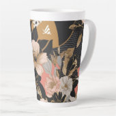 Tasse Latte Impression florale (Angle droit)