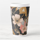 Tasse Latte Impression florale (Devant)