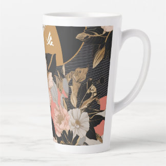 Tasse Latte Impression florale