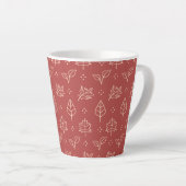 Tasse Latte Impression graphique simple de feuilles d'automne (Angle droit)