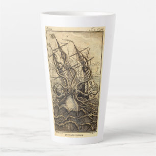 Tasse Latte Impression Kraken Vintage