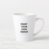 Tasse Latte Impression personnalisée | Impression de mes propr (Droite)
