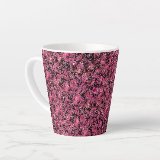 Tasse Latte Impressions Florales (Angle gauche)