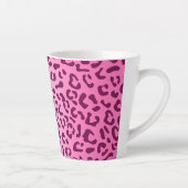 Tasse Latte Imprimé léopard rose élégant (Droite)