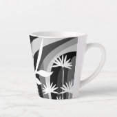Tasse Latte Imprimer Plante monochromatique (Droite)