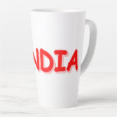 Tasse Latte "#India" Joli design. Commandez dès maintenant  (Angle droit)