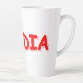 Tasse Latte "#India" Joli design. Commandez dès maintenant  (Droite)