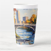 Tasse Latte Indianapolis White Bridge Over the White River  (Devant)