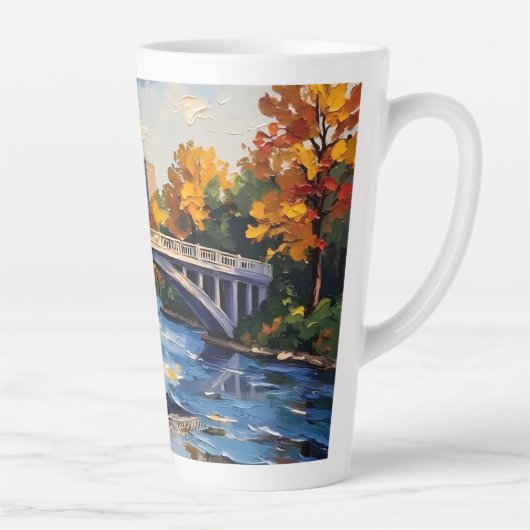 Tasse Latte Indianapolis White Bridge Over the White River  (Droite)