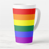 Tasse Latte Indicateur de la fierté arc-en-ciel (Angle droit)