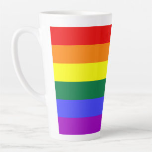 Tasse Latte Indicateur de la fierté arc-en-ciel