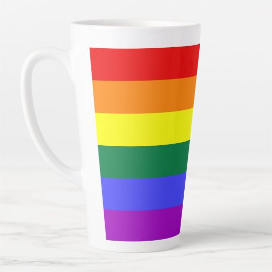Tasse Latte Indicateur de la fierté arc-en-ciel (Gauche)