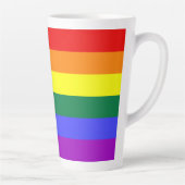 Tasse Latte Indicateur de la fierté arc-en-ciel (Droite)