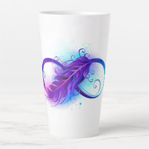 Tasse Latte Infini avec plume violette