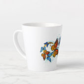 Tasse Latte Infinité de papillons monarques (Angle gauche)