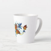 Tasse Latte Infinité de papillons monarques (Angle droit)