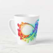 Tasse Latte Infinity avec Rainbow Jellyfish (Angle gauche)