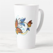 Tasse Latte Infinity of Monarch Butterflies (Angle droit)