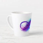 Tasse Latte Infinity with purple feather (Angle gauche)