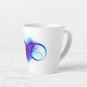 Tasse Latte Infinity with purple feather (Angle droit)