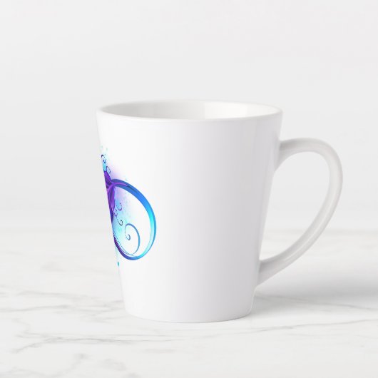 Tasse Latte Infinity with purple feather (Droite)