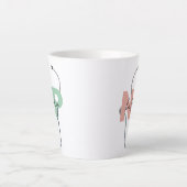 Tasse Latte Infirmière personnalisée Praticien Rétro NP Nom Ca (Devant)