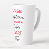 Tasse Latte Infirmière Praticien Cerveau D'Un Coeur Médecin 2 (Angle droit)