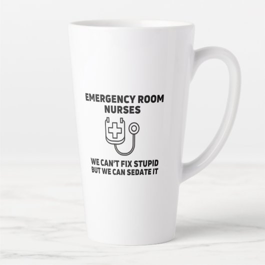 Tasse Latte Infirmières des urgences sedate stupide (Droite)