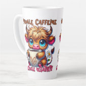 Tasse Latte Inhale Caffeine Exhale Negativity (Angle gauche)