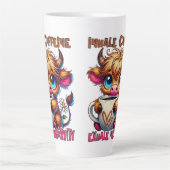 Tasse Latte Inhale Caffeine Exhale Negativity (Devant)