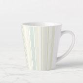 Tasse Latte Initial Neutral Dusty Blue Stripe Rustic Farmhouse (Droite)