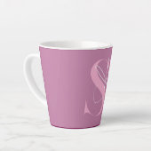 Tasse Latte Initiales de nom personnalisées (Angle gauche)