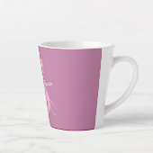 Tasse Latte Initiales de nom personnalisées (Droite)