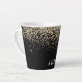 Tasse Latte Initiales Monogrammes pour filles Parties scintill (Angle gauche)