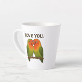 Tasse Latte Inséparables Amoureux (Angle gauche)