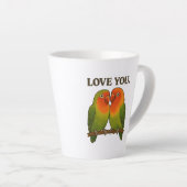 Tasse Latte Inséparables Amoureux (Angle droit)