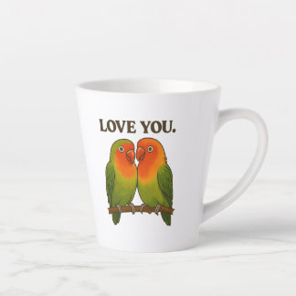 Tasse Latte Inséparables Amoureux