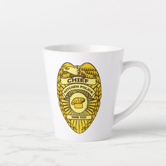 Tasse Latte Insigne du chef de la police de cuisine (Droite)